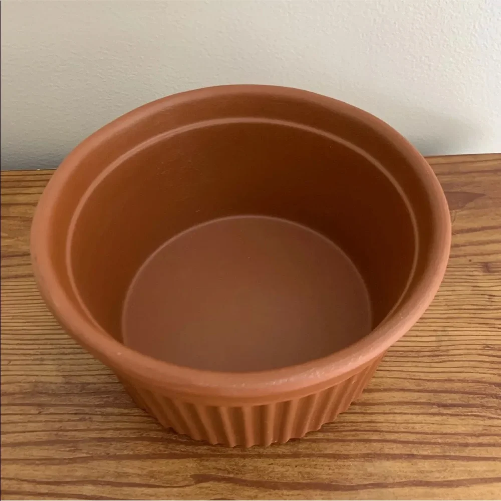 Copco AU7 1.5 Qt Country Clay Round Soufflé Baking Dish Terra Sigillata Coating